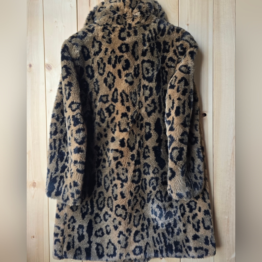 Vintage Olympia Limited Inc Leopard Print Faux Fur Parka Jacket Size Medium - Picture 9 of 12